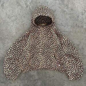 NWT Akimbo Leopard Print Women's Hoodie, Small
